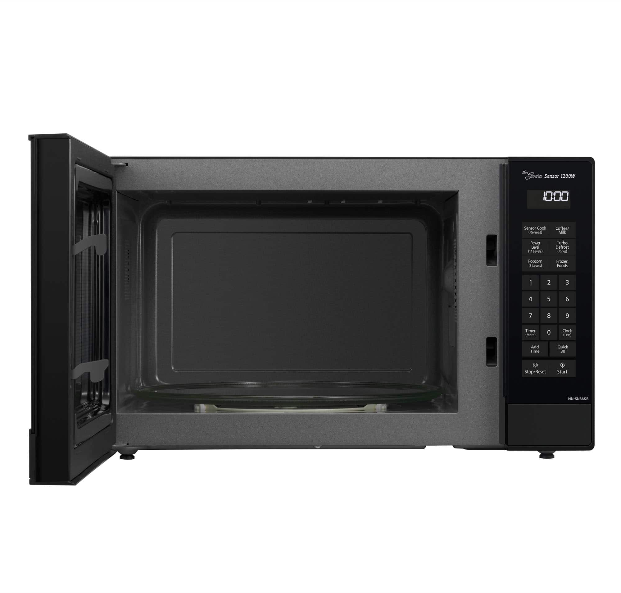Alt View 1. Panasonic - 1.2 Cu. Ft. 1200 Watt SN66KB Microwave with Inverter and Genius Sensor - Black.