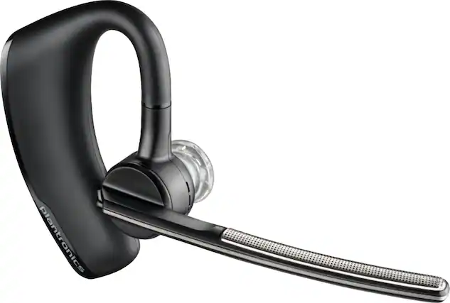 Front. Poly - Voyager Legend Wireless Noise Cancelling Bluetooth Headset - Silver/Black.