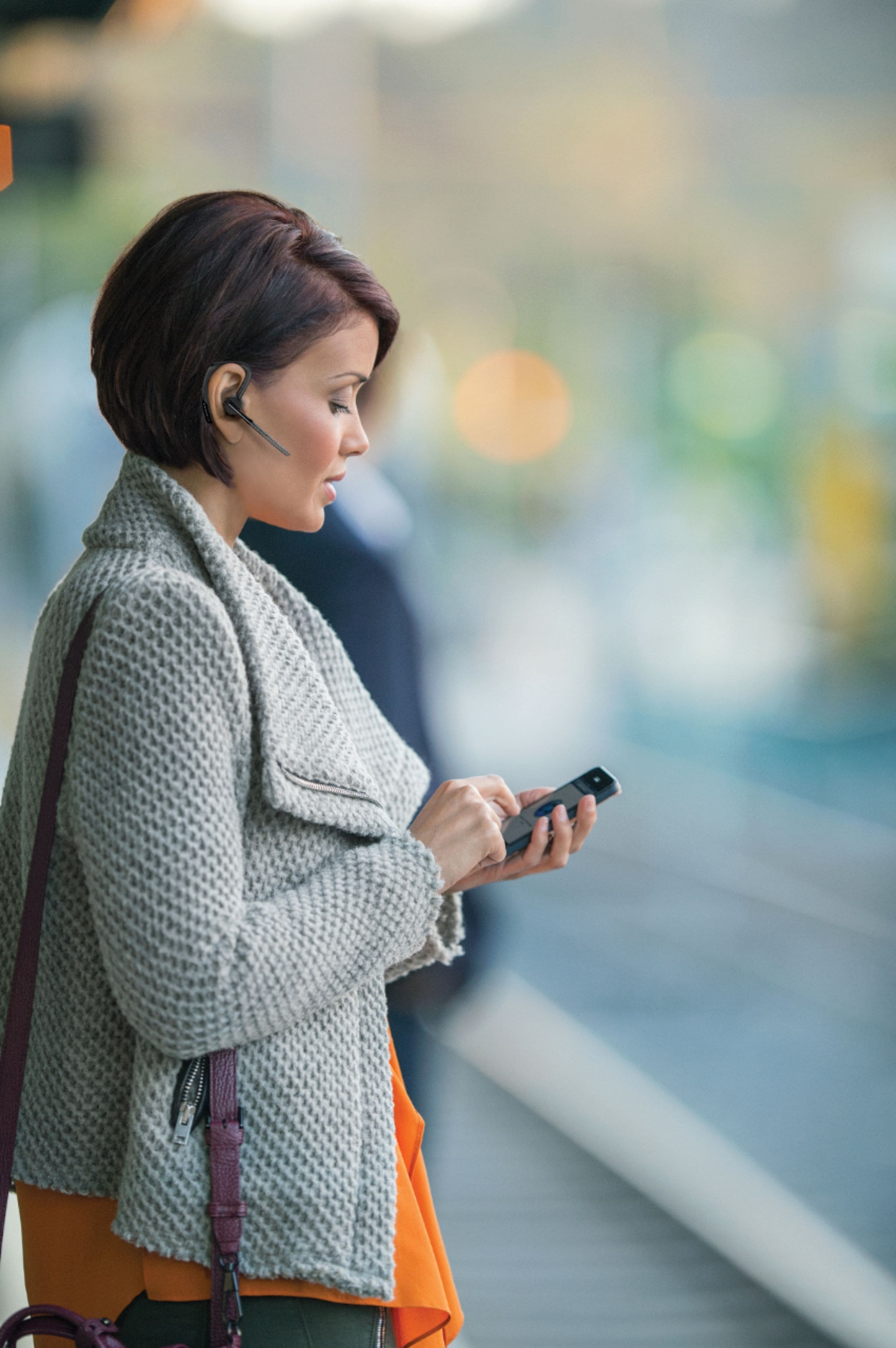 Alt View 13. Poly - formerly Plantronics - Voyager Legend Wireless Noise Cancelling Bluetooth Headset - Silver/Black.
