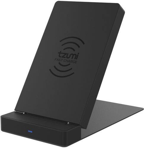 Tzumi - 10W Qi Certified Fast Charge Wireless Charging Pad for iPhone®/Android - Black