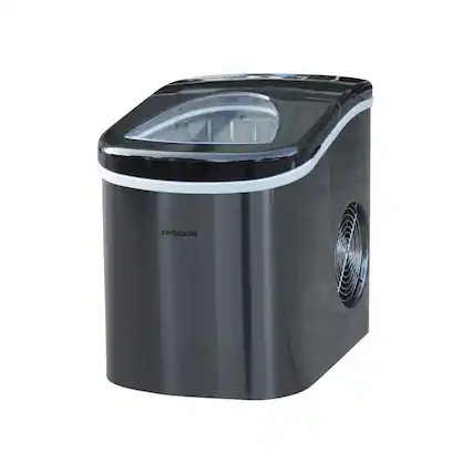 Front. Frigidaire - 11.7" 26-Lb. Freestanding Icemaker - Black.