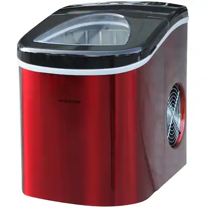 Front. Frigidaire - 11.7" 26-Lb. Freestanding Icemaker - Black.