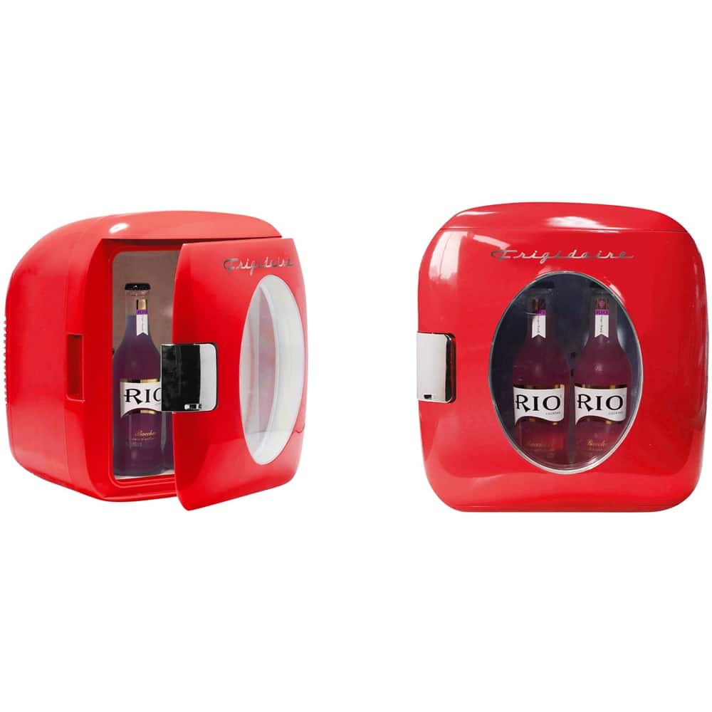 Front. Frigidaire - Retro 12-Can Beverage Cooler - Red.