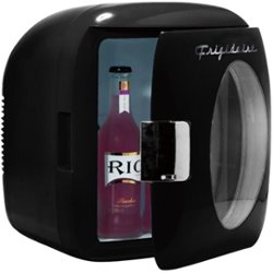 Frigidaire - Retro 12-Can Beverage Cooler - Black - Front_Zoom