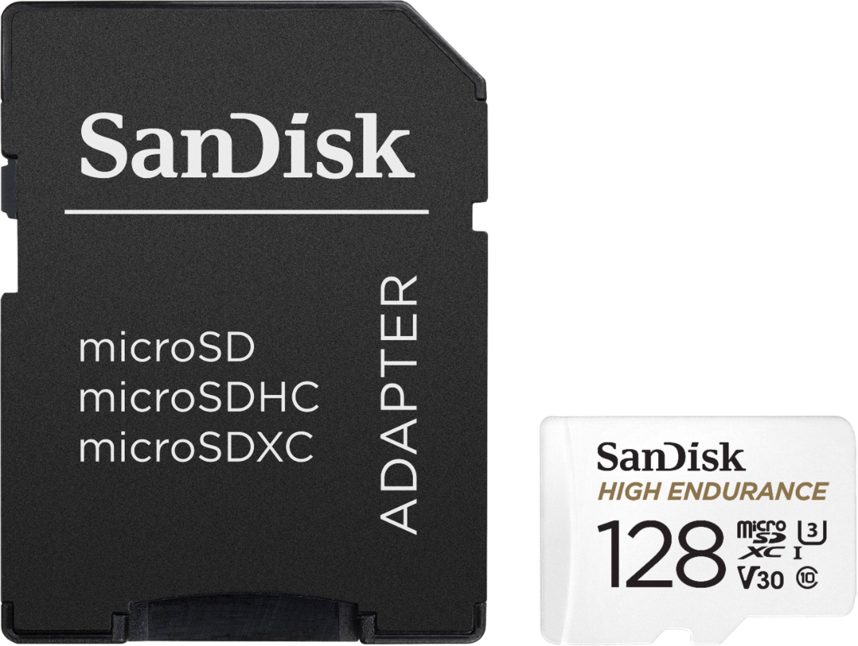 Alt View 12. SanDisk - 128GB microSDXC High Endurance UHS-I Memory Card - White.