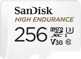 SanDisk - 256GB microSDXC High Endurance UHS-I Memory Card