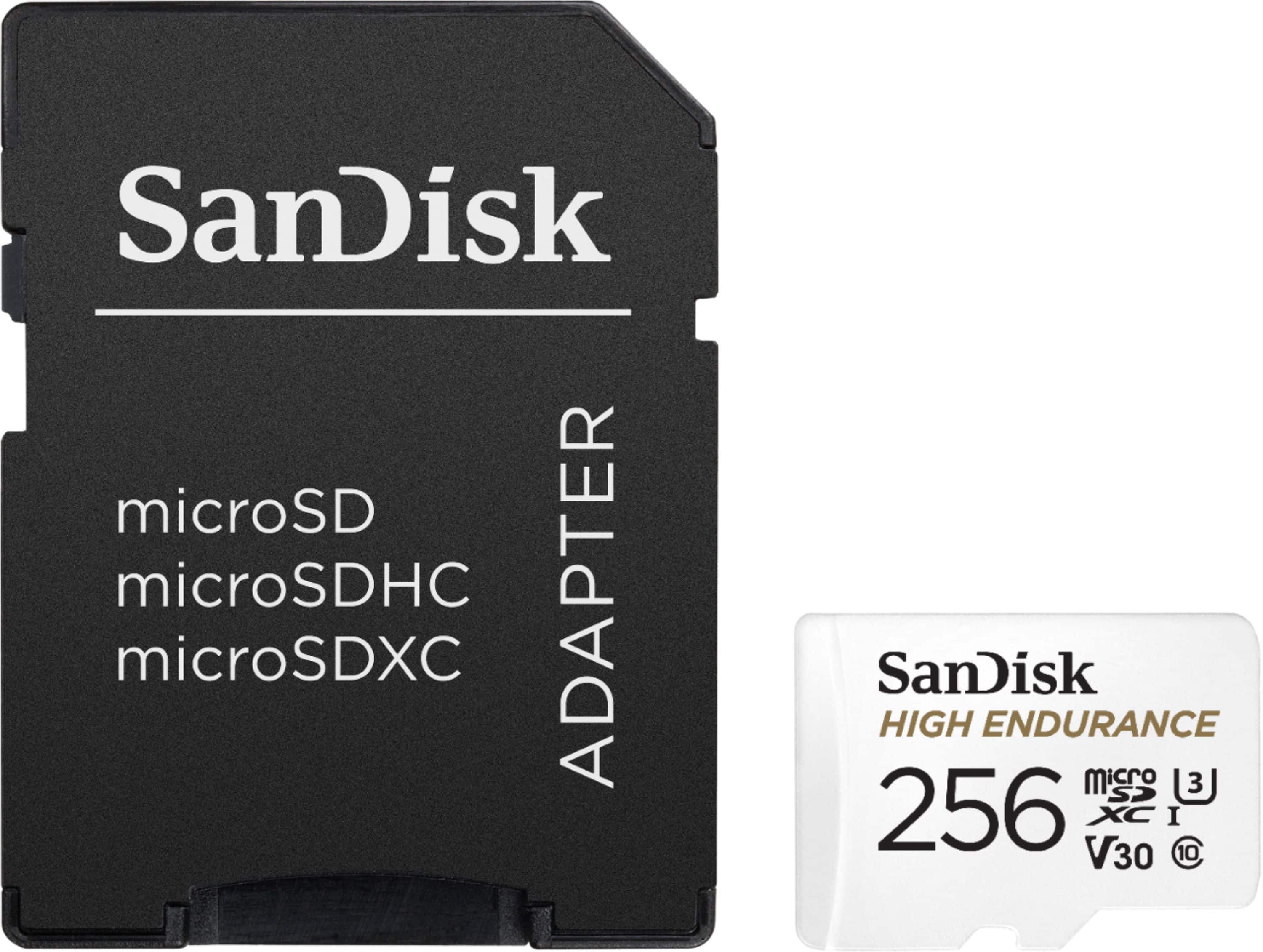 Alt View 12. SanDisk - 256GB microSDXC High Endurance UHS-I Memory Card - White.