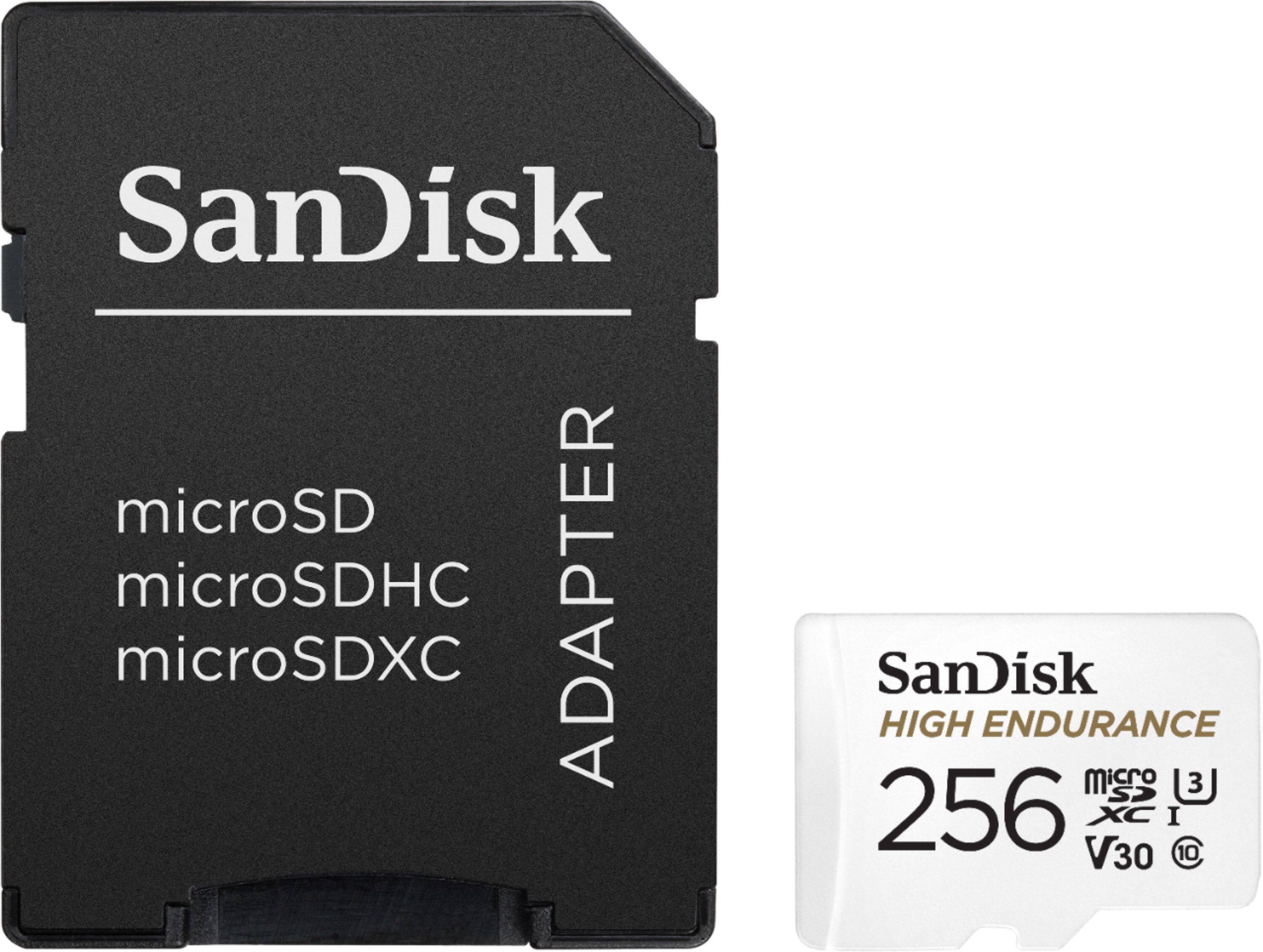 Alt View 12. SanDisk - 256GB microSDXC High Endurance UHS-I Memory Card - White.