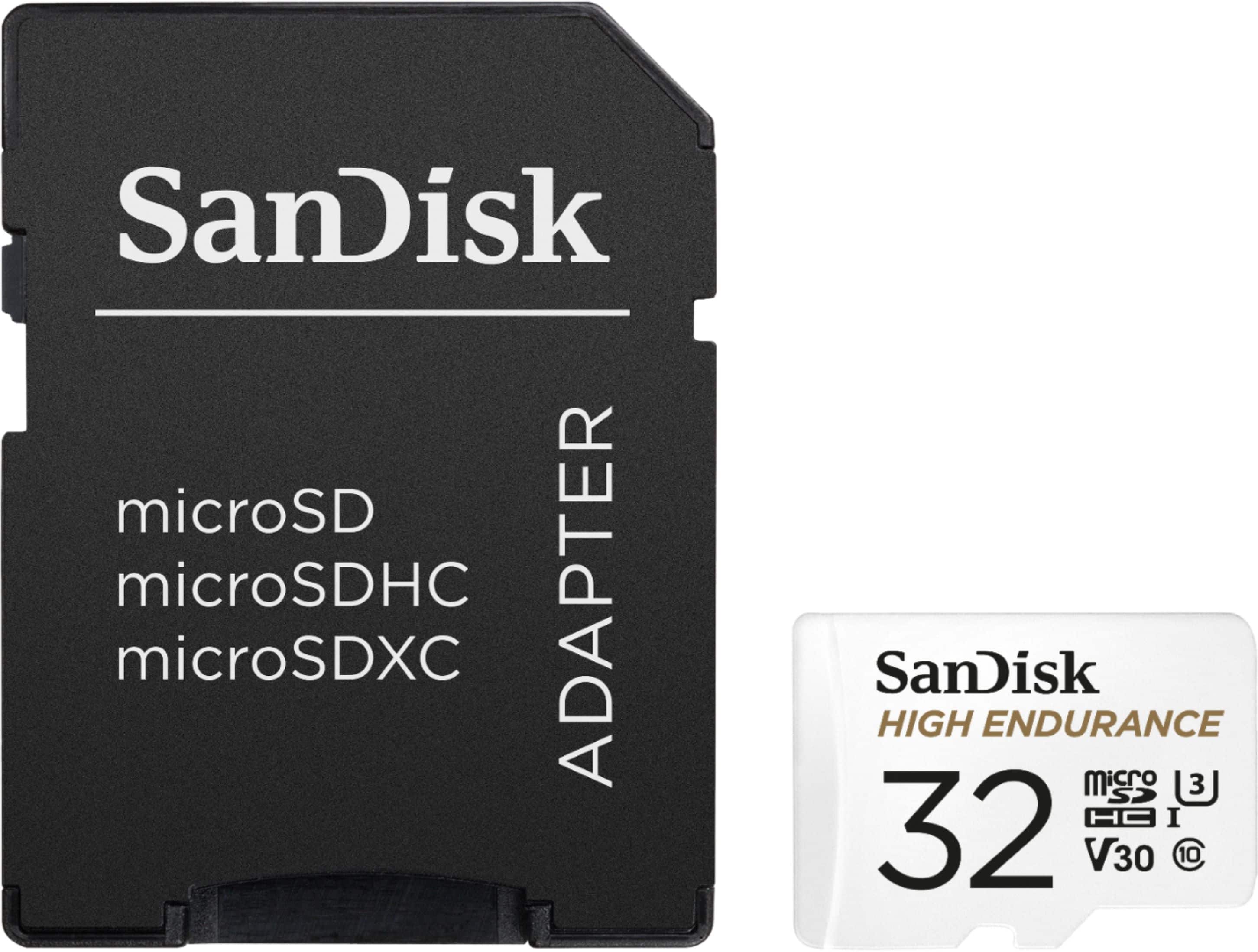 Alt View 12. SanDisk - 32GB microSDHC High Endurance UHS-I Memory Card - White.
