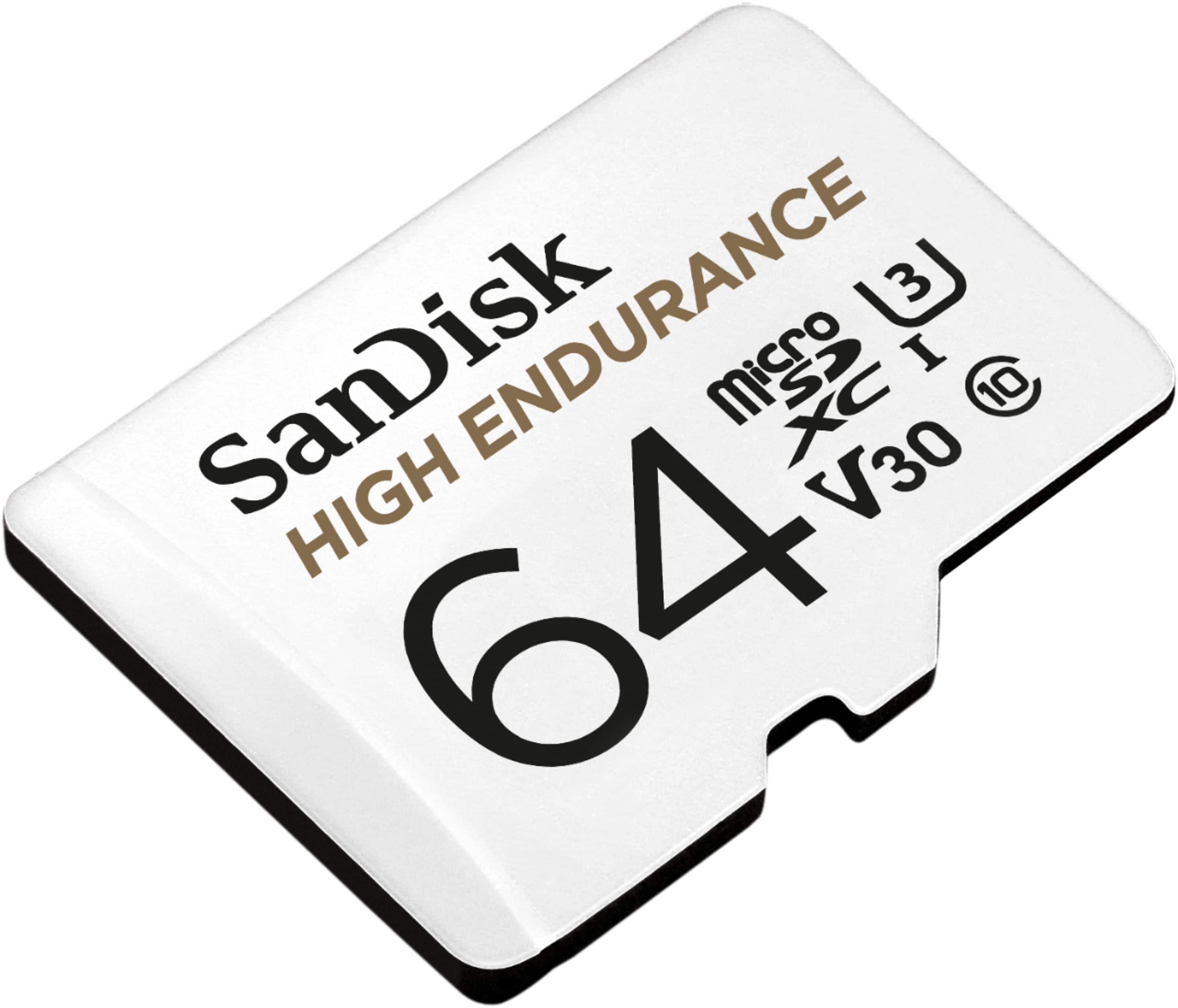 Alt View 11. SanDisk - 64GB microSDXC High Endurance UHS-I Memory Card - White.