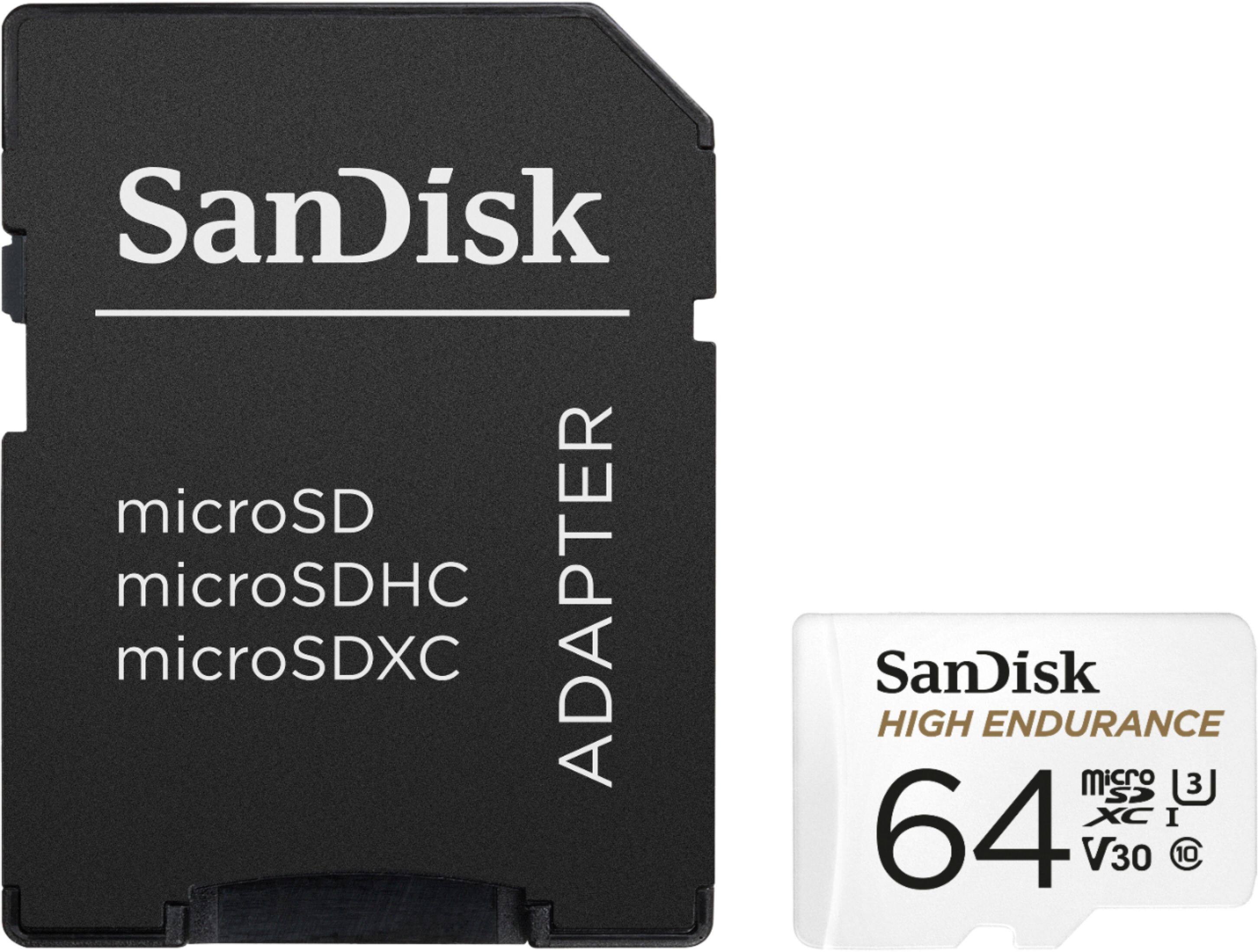 Alt View 12. SanDisk - 64GB microSDXC High Endurance UHS-I Memory Card - White.