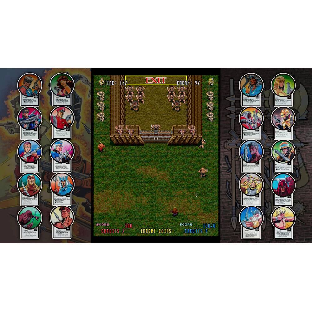 The image features a video game with a score of 500 credits and a time of 139 seconds. The game is set in a jungle environment, and there are multiple characters displayed on the screen. The game is played on a Nintendo Gameboy, and the player is currently on the exit level. The game has a total of 15040 credits, and the player has inserted 9 coins.