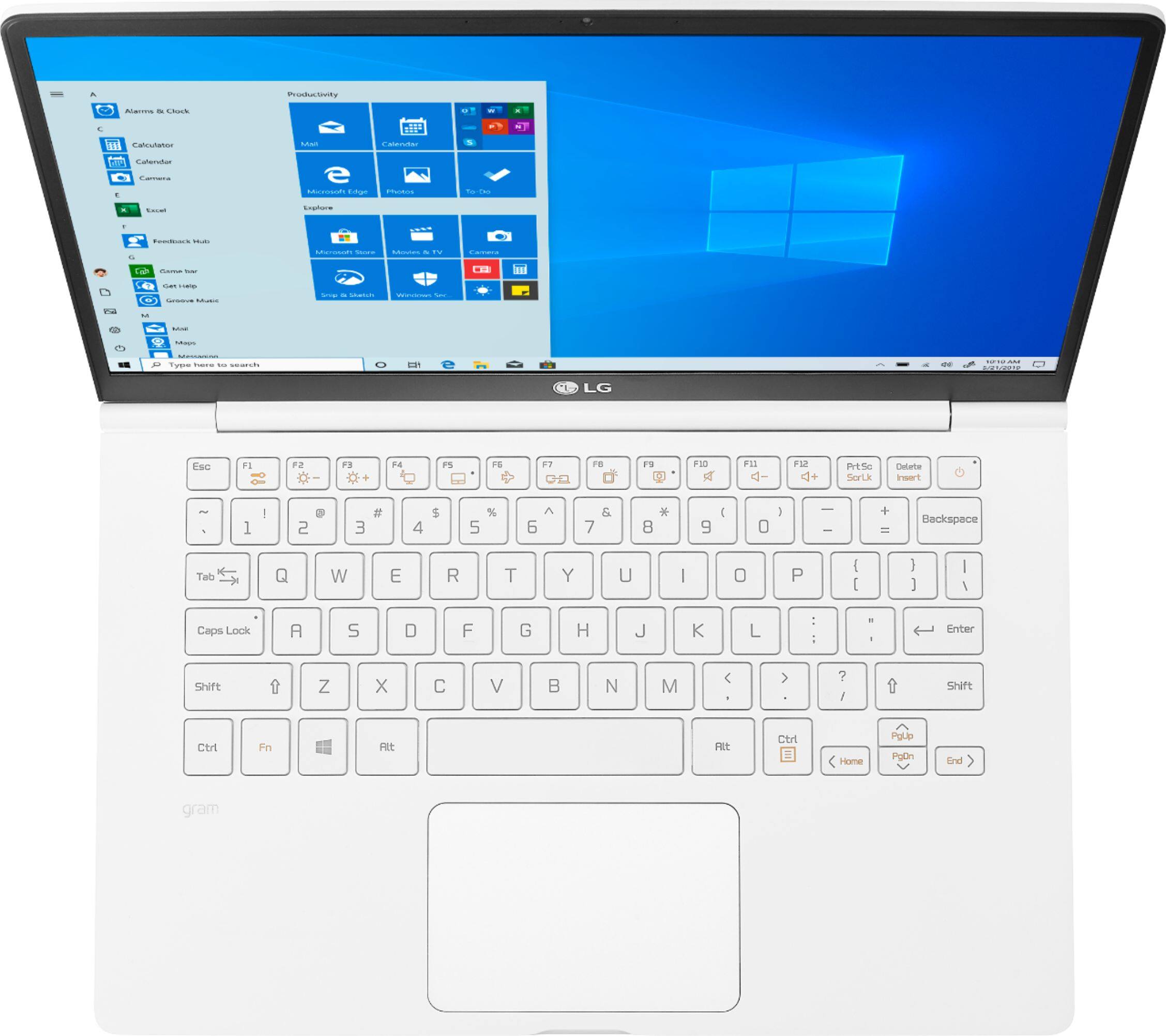 Alt View 7. LG - gram 14" Laptop - Intel Core i5 - 8GB Memory - 256GB Solid State Drive - White.