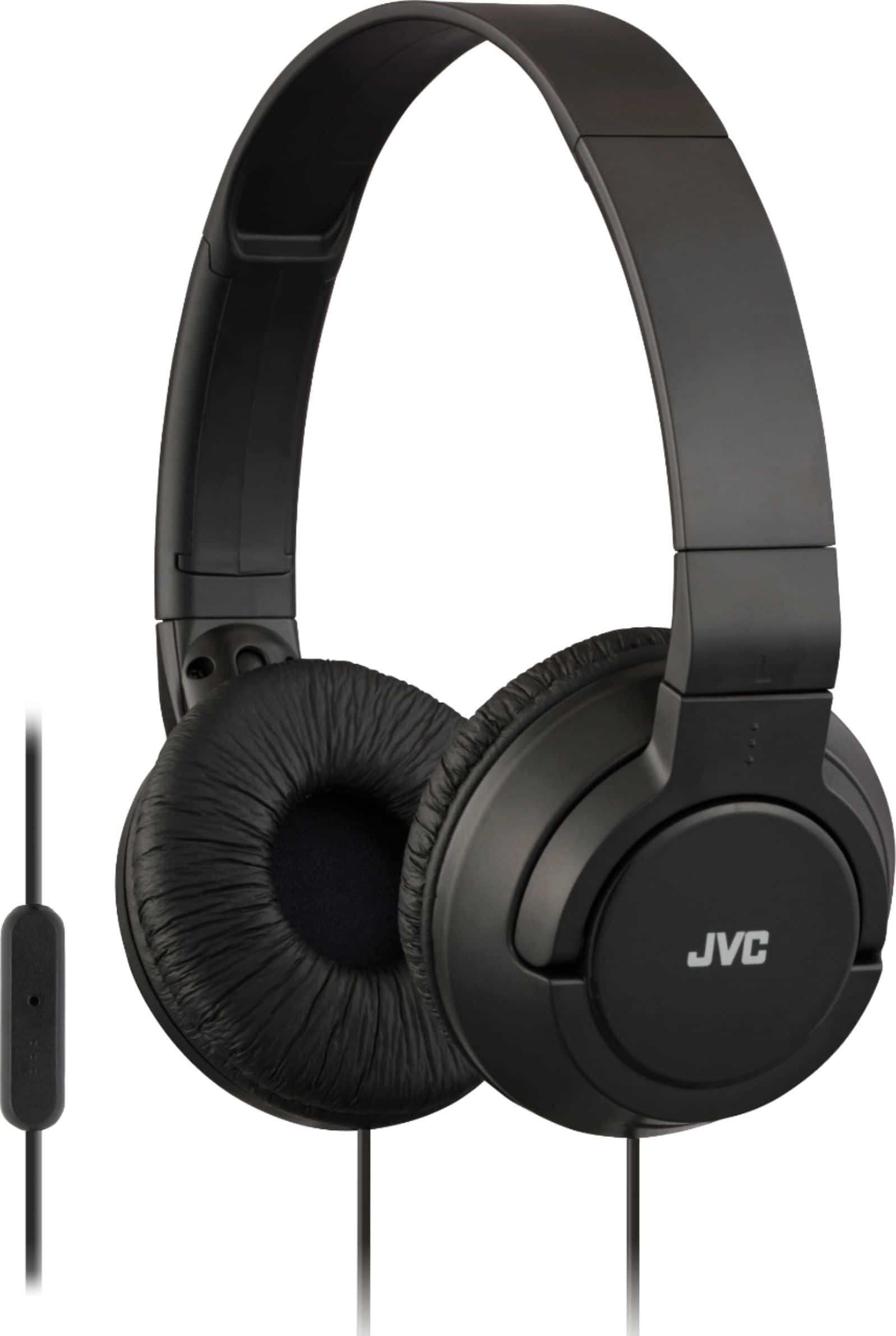Left. JVC - Wired Over-the-head Headset - Black.