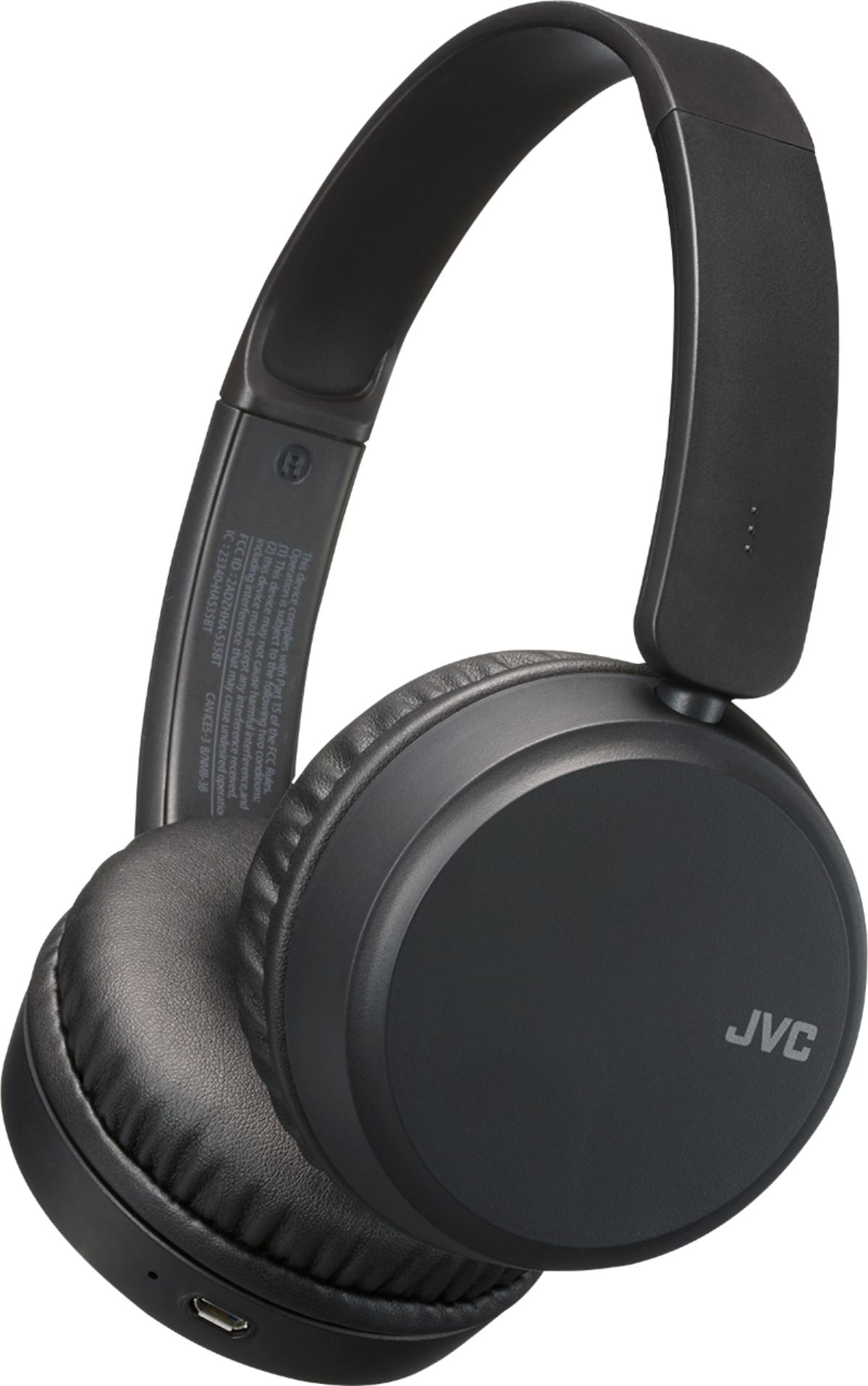 Left View: Audio-Technica - ATH S200BT Wireless Over-the-Ear Headphones - Black