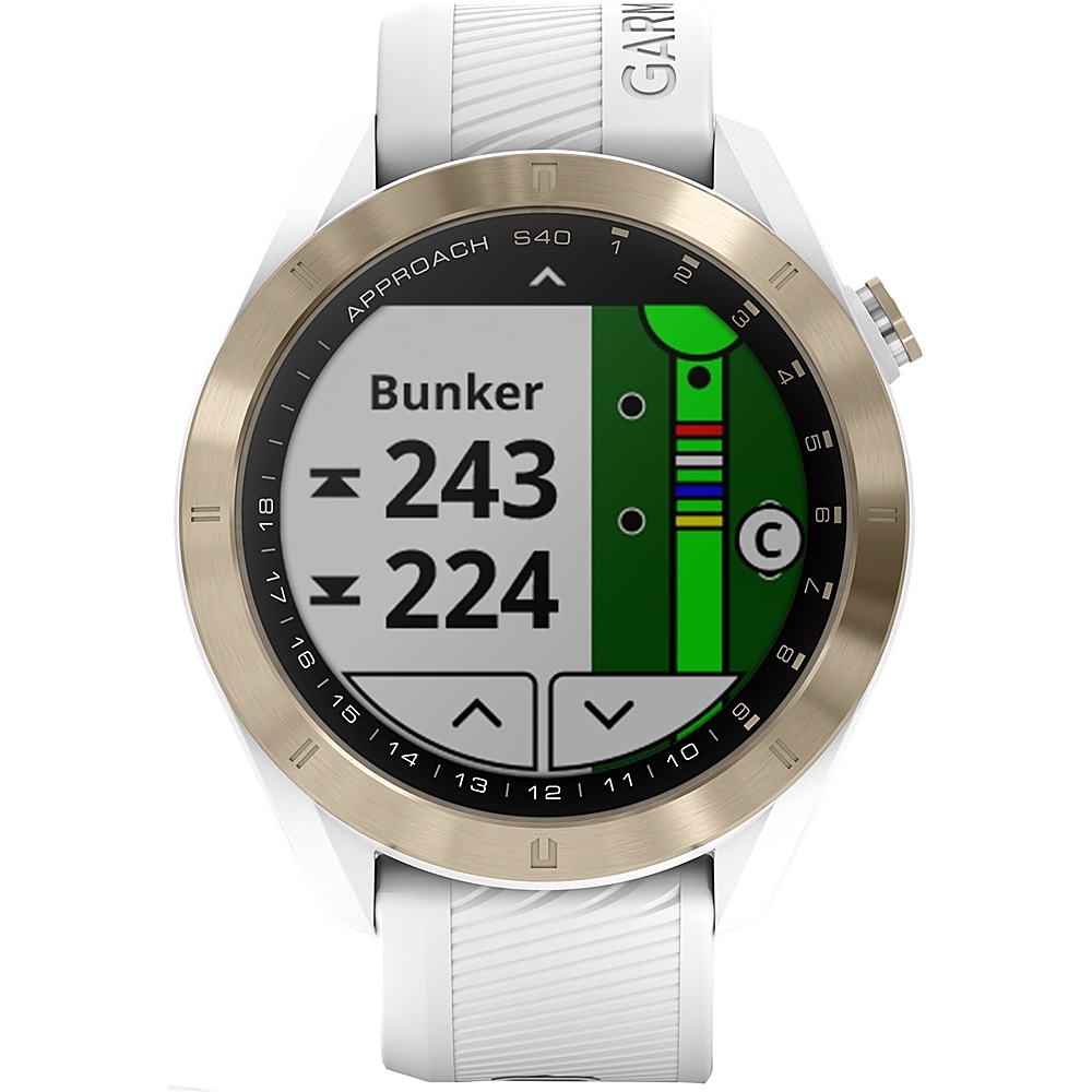 Kabelbane kun fedt nok Garmin Approach S40 GPS Watch White 010-02140-02 - Best Buy