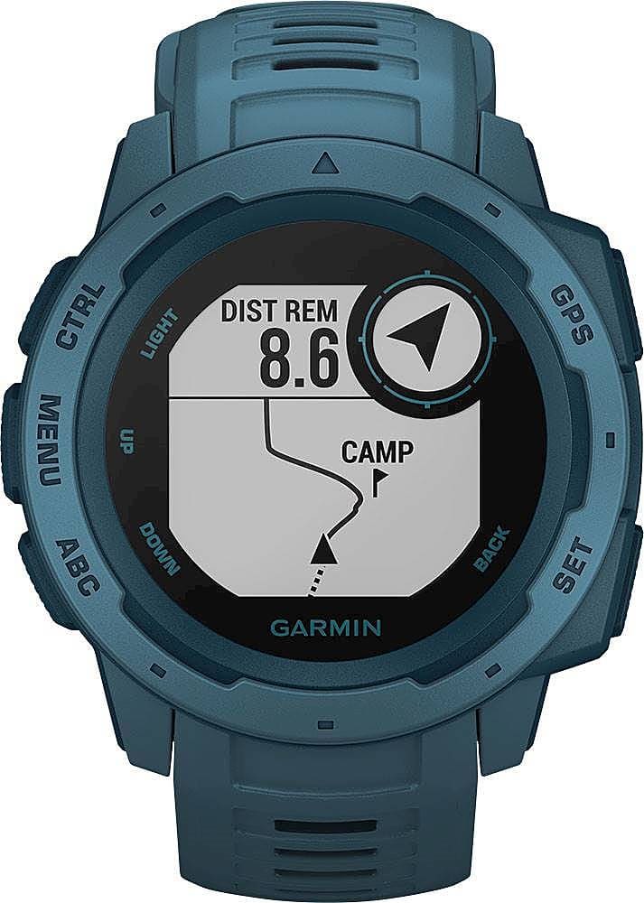 Alt View 14. Garmin - Instinct GPS Smartwatch 45mm Fiber-Reinforced Polymer - Lakeside Blue.