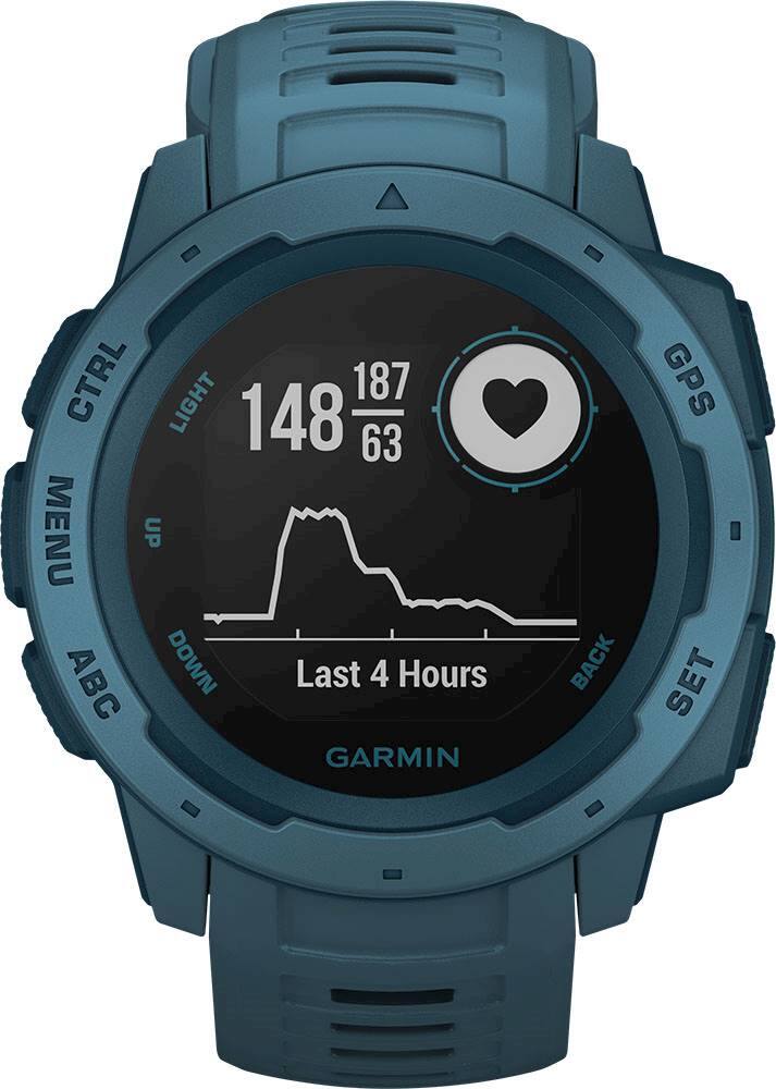 Alt View 16. Garmin - Instinct GPS Smartwatch 45mm Fiber-Reinforced Polymer - Lakeside Blue.
