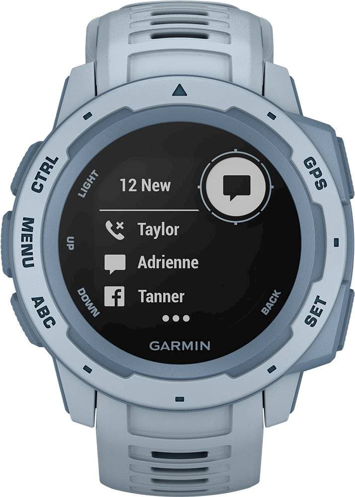 Alt View 16. Garmin - Instinct GPS Smartwatch 45mm Fiber-Reinforced Polymer - Sea Foam.