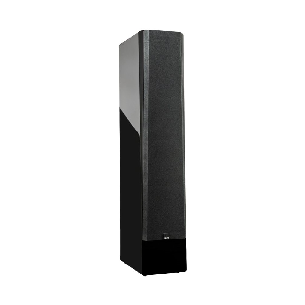 Left View: SVS - Prime Dual 6-1/2" Passive 3.5-Way Floor Speaker (Each) - Premium black ash