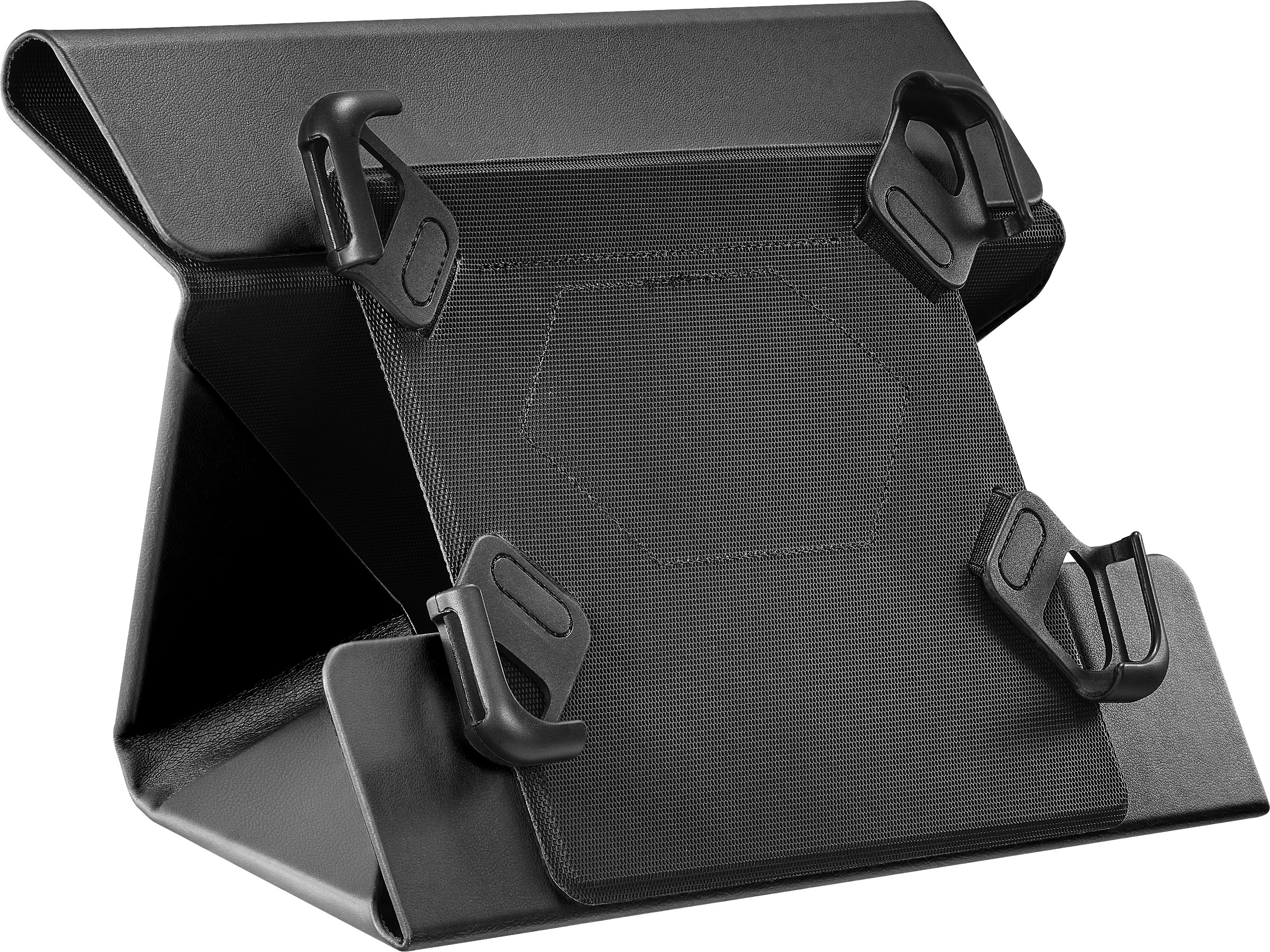 Left View: Insignia™ - Universal FlexView Folio Case for most 9" to 11" tablets - Black