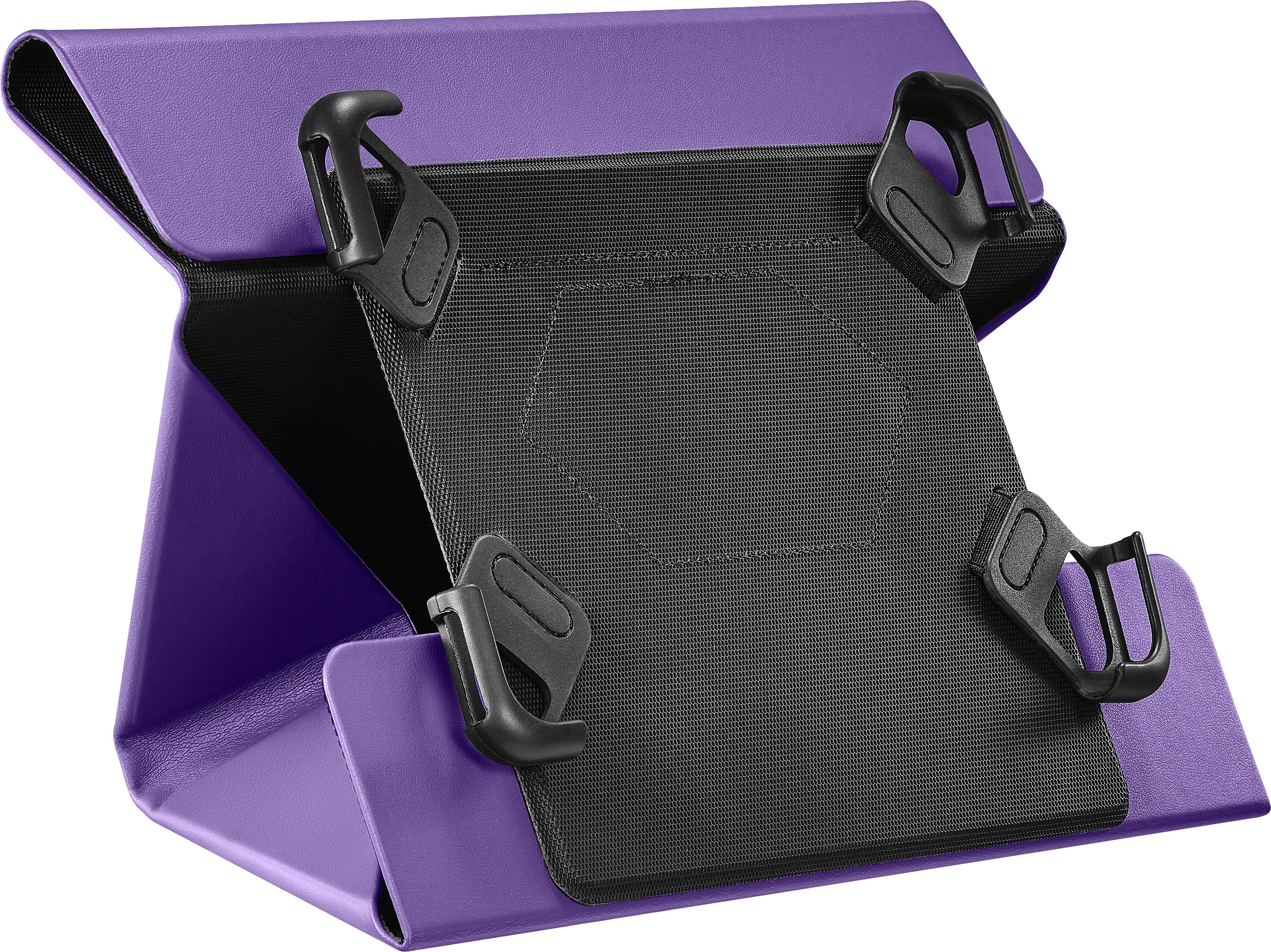 Left View: Insignia™ - Universal FlexView Folio Case for most 9" to 11" tablets - Purple