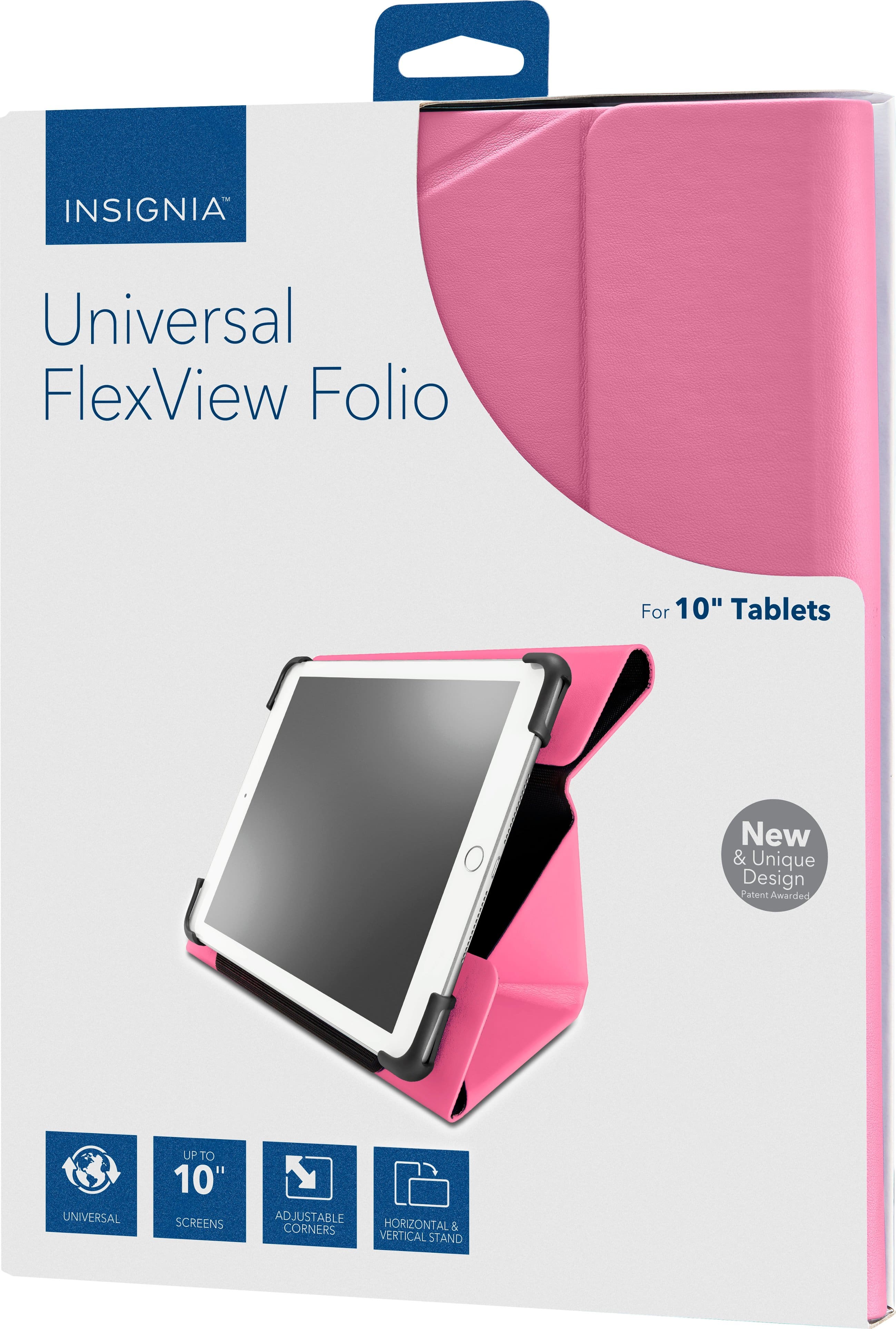 Alt View 17. Insignia™ - Universal FlexView Folio Case for most 9" to 11" tablets - Pink.