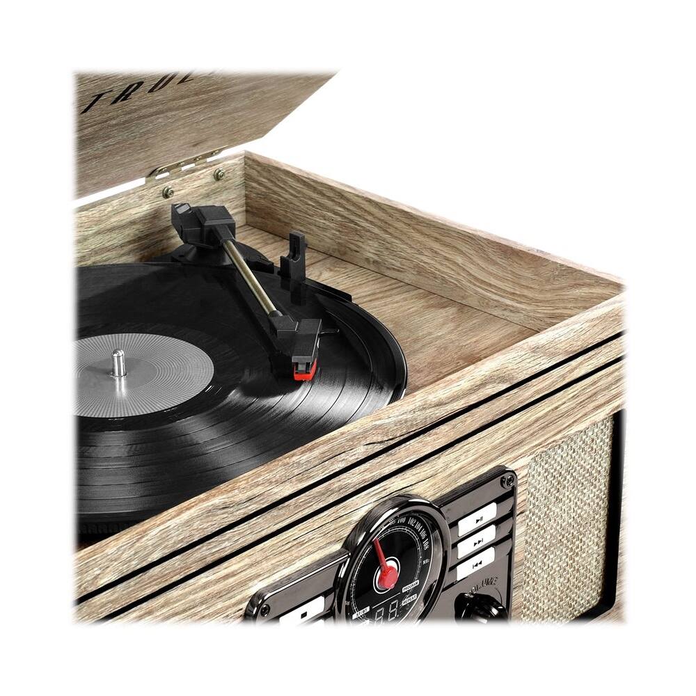 Alt View 11. Victrola - Bluetooth Stereo Audio System - Farmhouse Oatmeal.