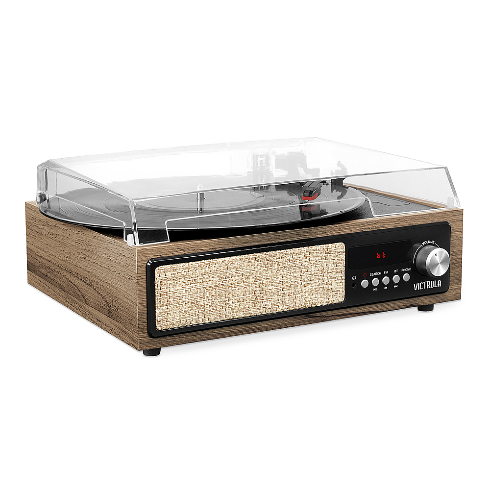 Left View: Crosley - Cruiser Deluxe Bluetooth Stereo Turntable - Fawn