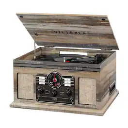 Victrola - Bluetooth Stereo Audio System - Farmhouse Shiplap Gray