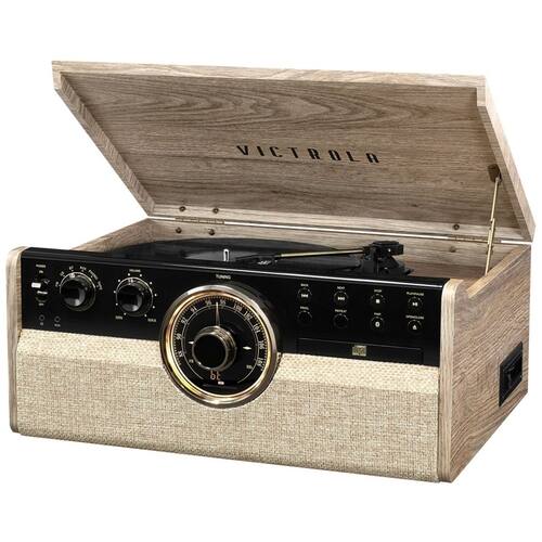 Victrola - Bluetooth Stereo Audio System - Farmhouse Oatmeal