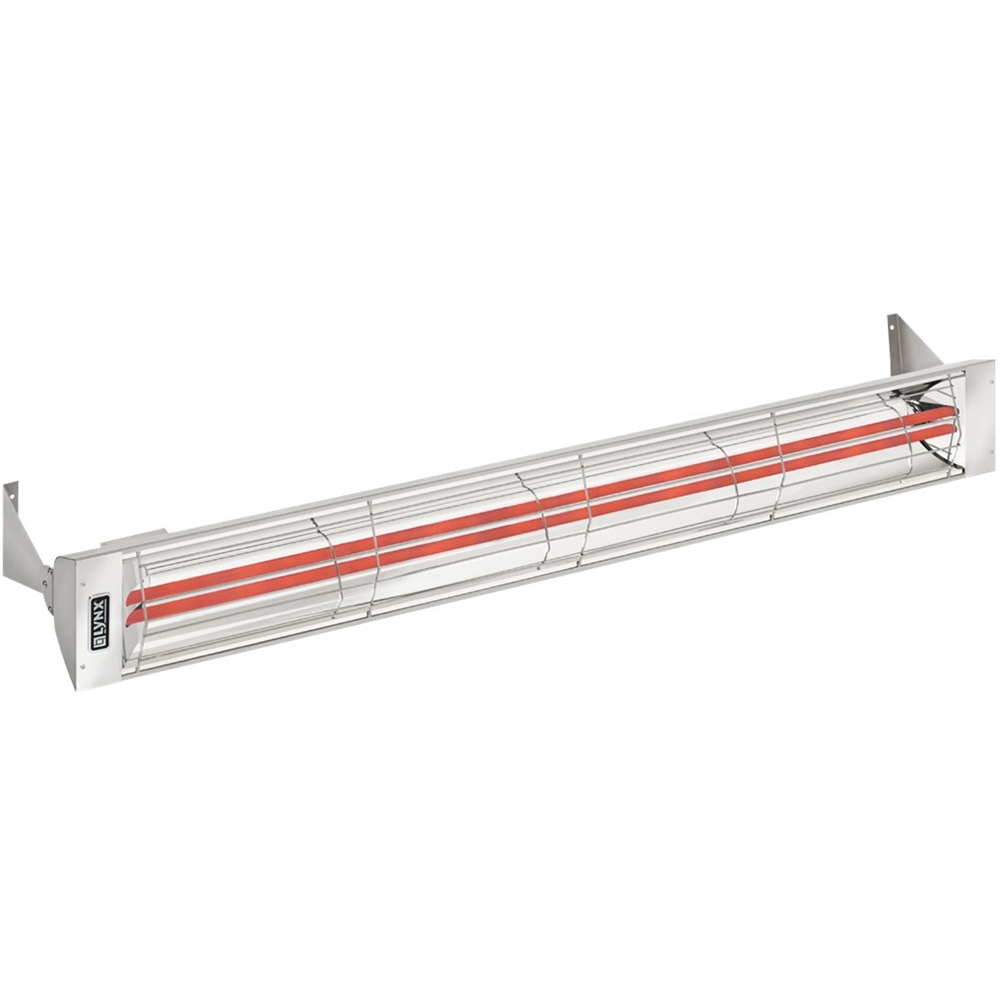 Left View: Lynx - Electric Heater - Stainless Steel