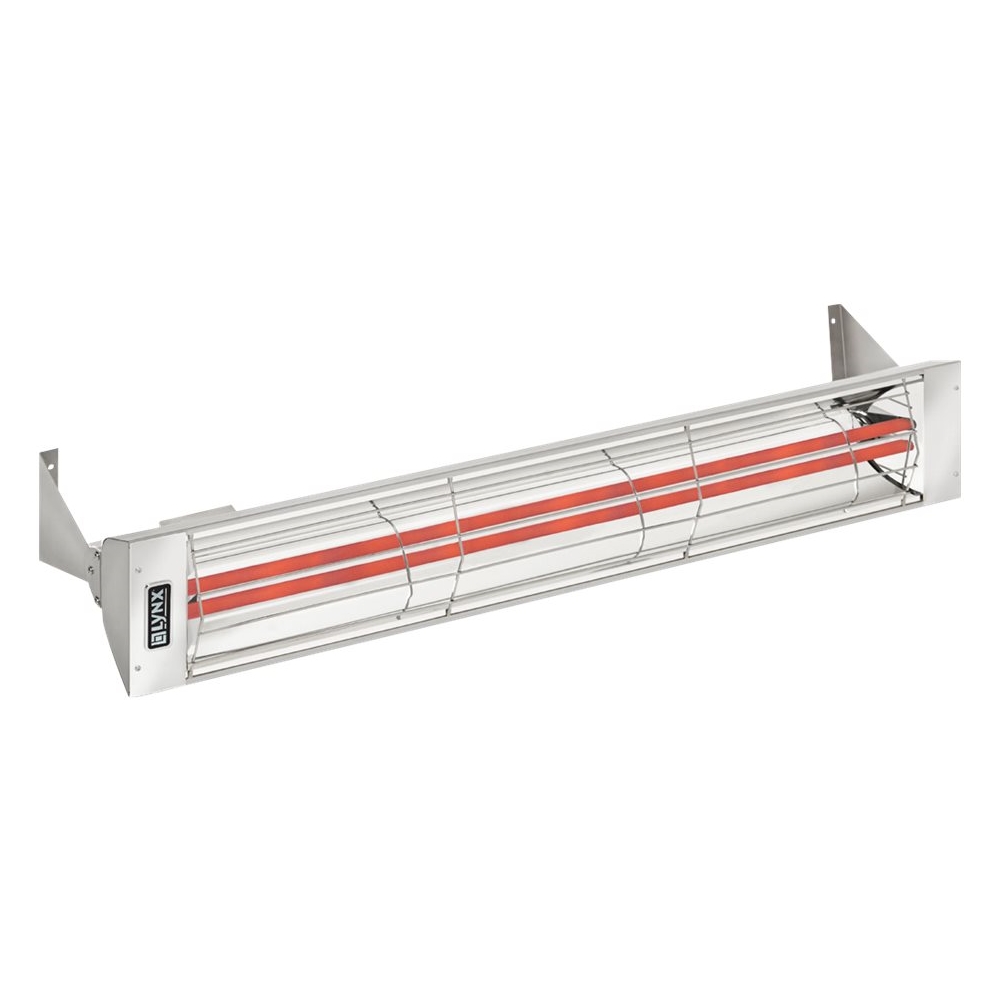 Left View: Lynx - Electric Heater - Stainless Steel