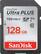 Front. SanDisk - Ultra PLUS 128GB SDXC UHS-I Memory Card - Black.