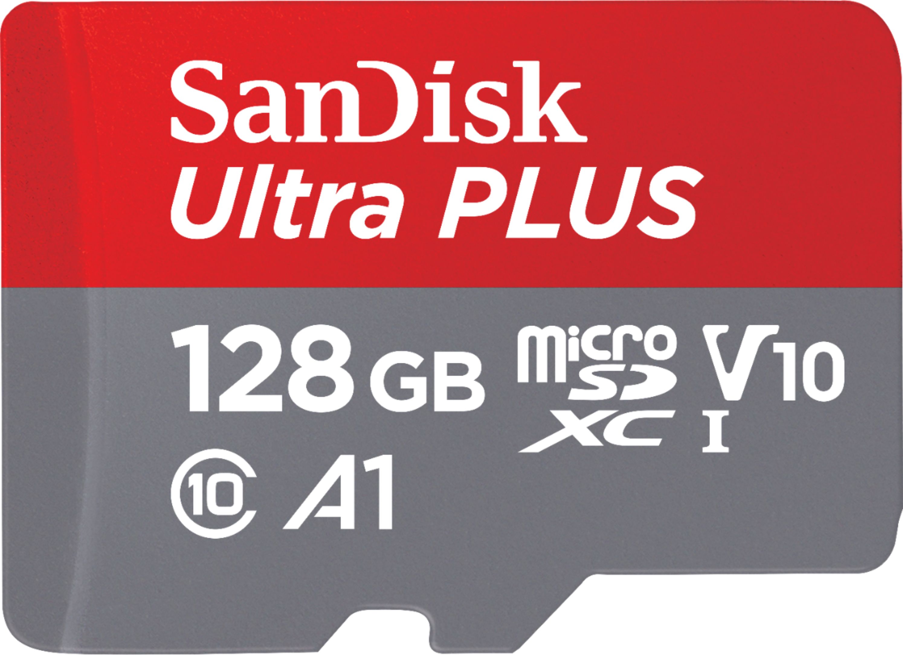 SanDisk - Ultra Plus 128GB microSDXC UHS-I Memory Card
