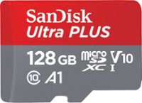 Front Zoom. SanDisk - Ultra PLUS 128GB microSDXC UHS-I Memory Card Mobile.