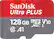Front. SanDisk - Ultra PLUS 128GB microSDXC UHS-I Memory Card Mobile - Gray.