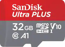 SanDisk - Ultra PLUS 32GB microSDHC UHS-I Memory Card - Front_Zoom