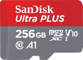 SanDisk - Ultra Plus 256GB microSDXC UHS-I Memory Card - Front_Zoom