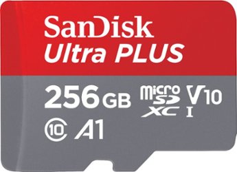 SanDisk - Ultra PLUS 256GB microSDXC UHS-I Memory Card - Front_Zoom