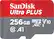 Front. SanDisk - Ultra PLUS 256GB microSDXC UHS-I Memory Card - Gray.