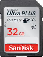 SanDisk - Ultra Plus 32GB SDHC UHS-I Memory Card - Front_Zoom