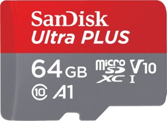 SanDisk - Ultra PLUS 64GB microSDXC UHS-I Memory Card Mobile - Front_Zoom