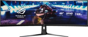 ASUS - ROG Strix 49” Curved FHD 144Hz FreeSync Gaming Monitor with HDR (DisplayPort,HDMI,USB) - Black - Front_Zoom