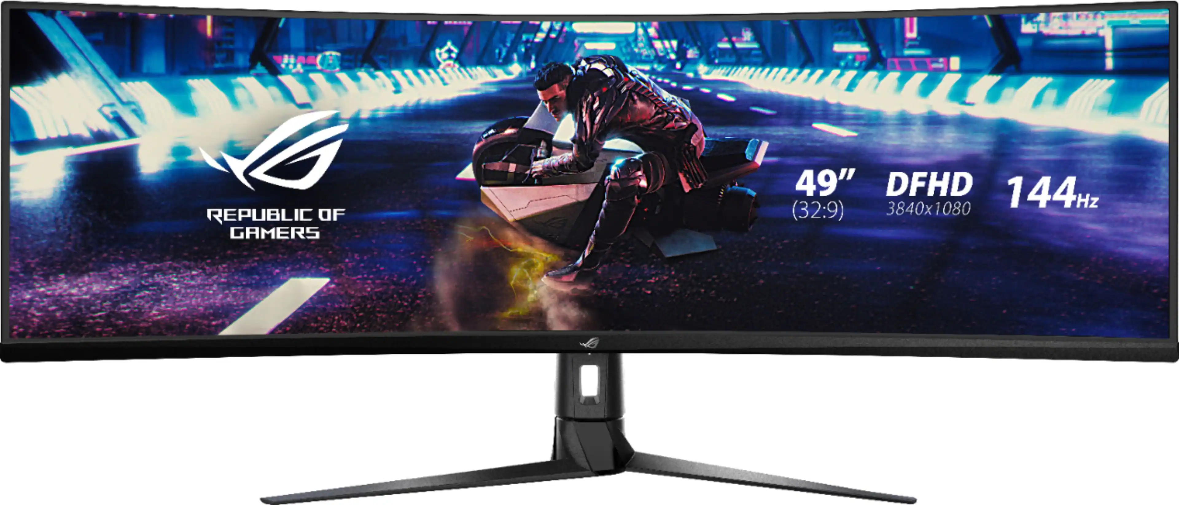 ASUS - ROG Strix 49” Curved FHD 144Hz FreeSync Gaming Monitor with HDR (DisplayPort,HDMI,USB) - Black