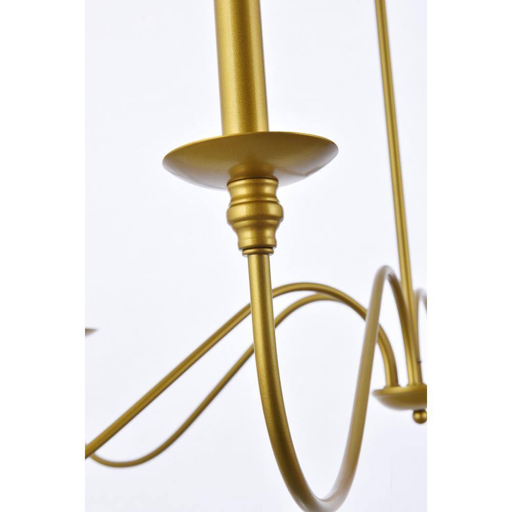 Back. Living District - Rohan 42 inch chandelier in brass - Brass.