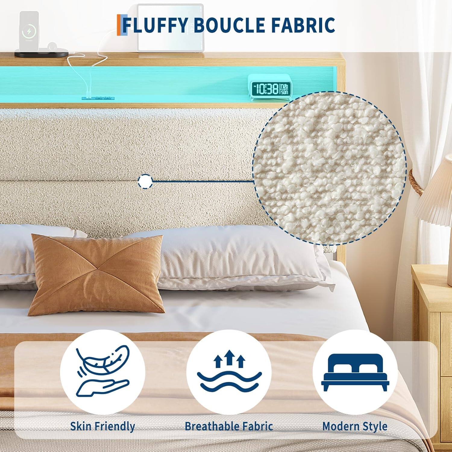 FLUFFY BOUCLE FABRIC

- Skin Friendly
- Breathable Fabric
- Modern Style