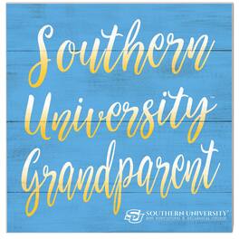Jardine - Southern University Jaguars 10'' x 10'' Grandparent Plaque - Blue