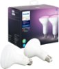 Philips - Hue White & Color Ambiance BR30 Bluetooth Smart LED Bulb (2-Pack) - Multicolor