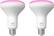 Left. Philips - Hue BR30 Bluetooth Smart LED Bulb (2-Pack) - White and Color Ambiance.